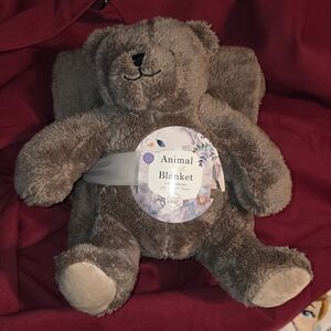 Bear Stuffed Animal And Blanket Gift Set